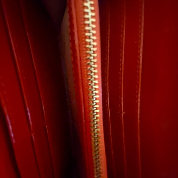 Tory Burch Deep Orange Patent Leather Wallet - Picture 7 of 7